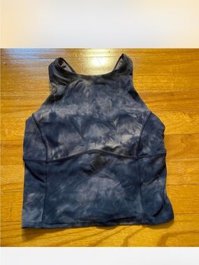 lululemon athletica High-Neck Tie-Dye Crop Tank Top - Black